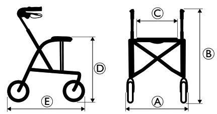 INVACARE Dolomite Gloss Lightweight Rollator - Weights