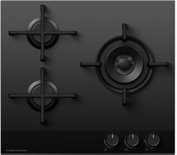 FISHER PAYKEL CG603DNGGB4 Gas on Glass Cooktop