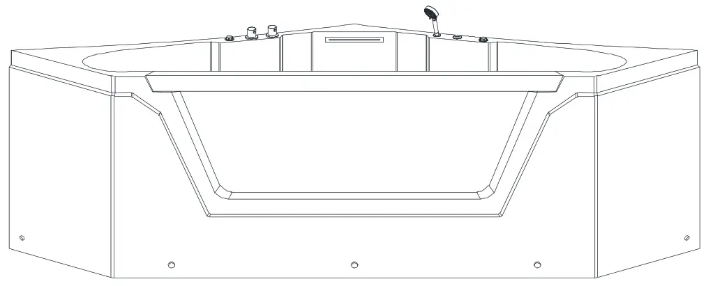 ARIEL PW1565959CW1 Bathtub with Jets