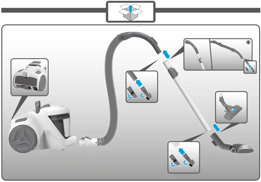 H POWER 300 Bagless Cylinder Vacuum Cleaner - Fig 3