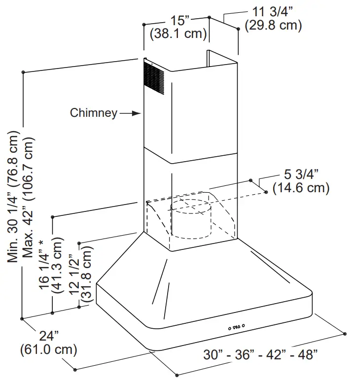 dacor DHW482 Wall Hoods - FIG 1