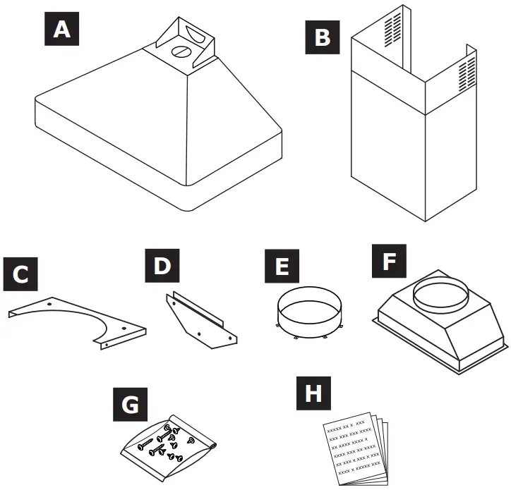 dacor DHW482 Wall Hoods - FIG 4