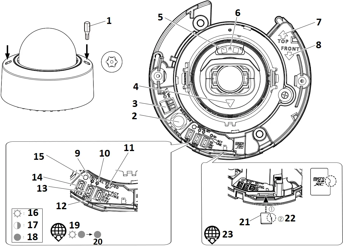 rPRO WV-S22 - Parts and functions