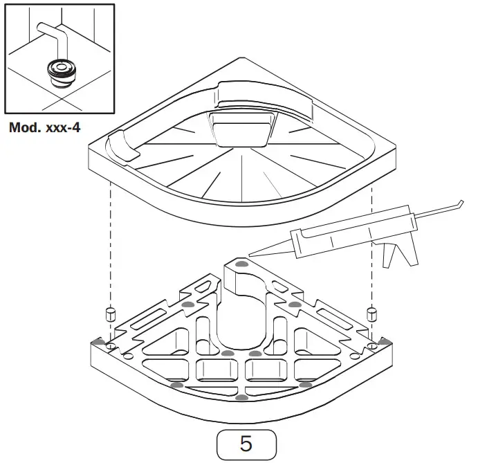 KALDEWEI 567 Superplan Shower Bath - CONNECTING BASE PLATE