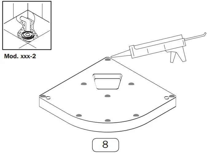 KALDEWEI 567 Superplan Shower Bath - GLUEING ON THE SHOWER TUB CAR