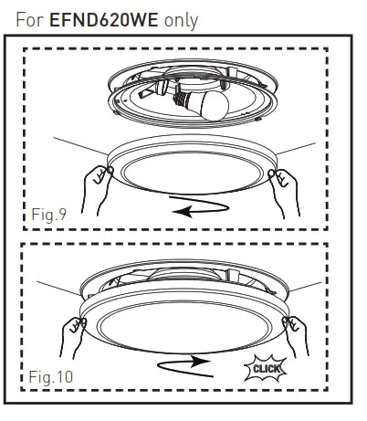 legrand EFND620WE Ceiling Exhaust Fan with Light - fig8