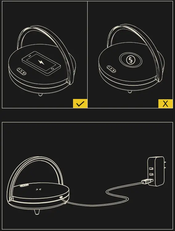 EZ VALO Wireless Charger Music Lamp - Figure 2