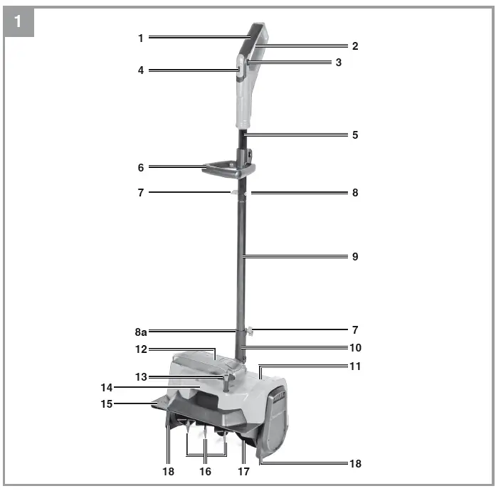EINHELL GE-ST 36 Cordless Snow Thrower 1
