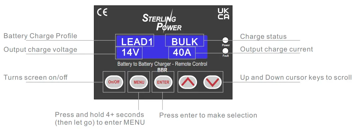 STERLING POWER BBR Battery to Battery Charger Remote Control-fig3