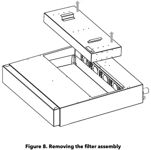 Figure 8 Removing the filter assembly
