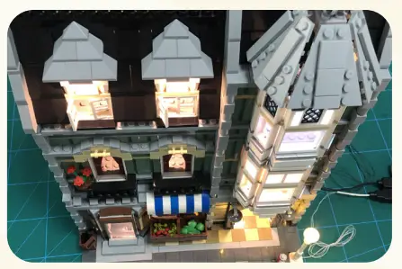 GAME OF BRICKS 10185 Light Kit for Green Grocer-fig17