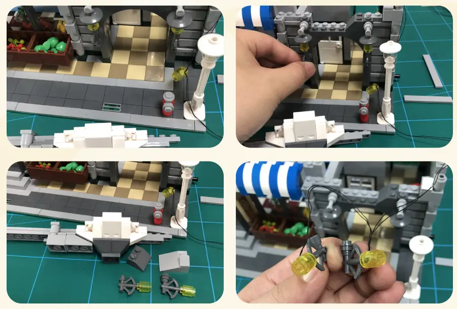 GAME OF BRICKS 10185 Light Kit for Green Grocer-fig4