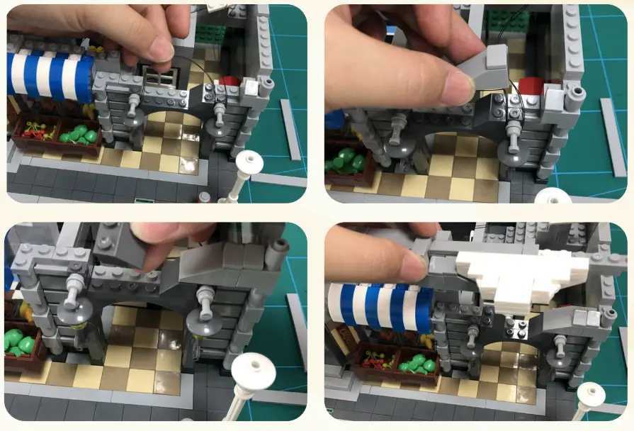 GAME OF BRICKS 10185 Light Kit for Green Grocer-fig5