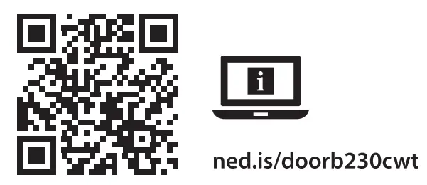 nedis DOORB230CWT Wireless Doorbell Set Mains Powered - QR code 1