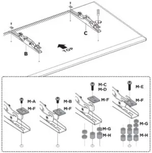Attaching the mounting brackets to your TV