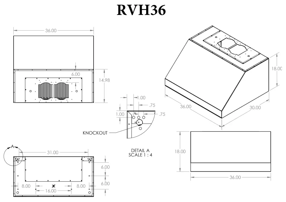 RCS RVH36 Ventilation Hoods - Fig 5
