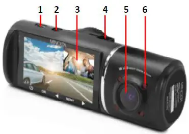MINOLTA MNCD245T 3-Channel 1080p Dash Camera-1