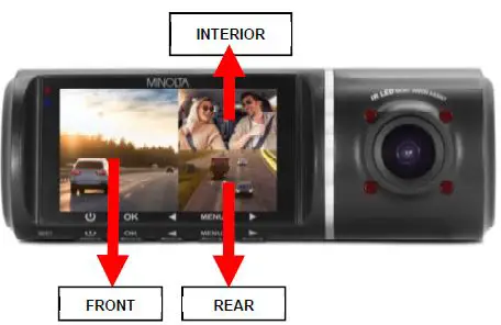 MINOLTA MNCD245T 3-Channel 1080p Dash Camera-12