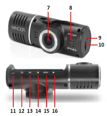 MINOLTA MNCD245T 3-Channel 1080p Dash Camera-2