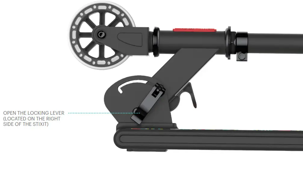 JETSON JSTXT-BLK Stixit Folding Kick Scooter - Fig3