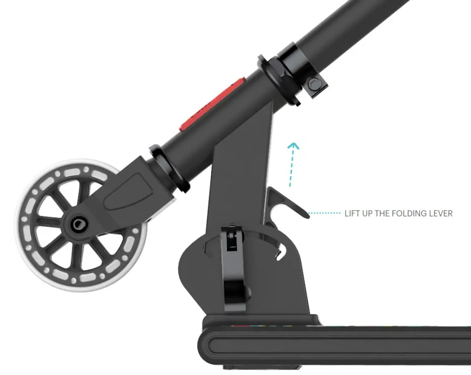 JETSON JSTXT-BLK Stixit Folding Kick Scooter - Fig4