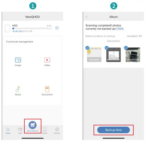 NewQ H20 Phone Backup Hard Drive - 8