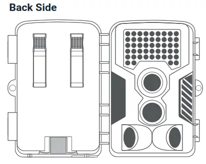 REXING H1 Blackhawk Night Vision Trail Camera - Back Side