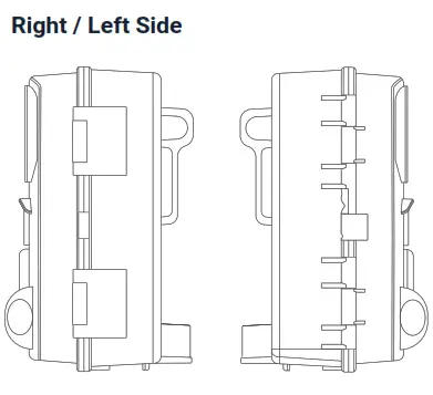 REXING H1 Blackhawk Night Vision Trail Camera - Right - Left Side