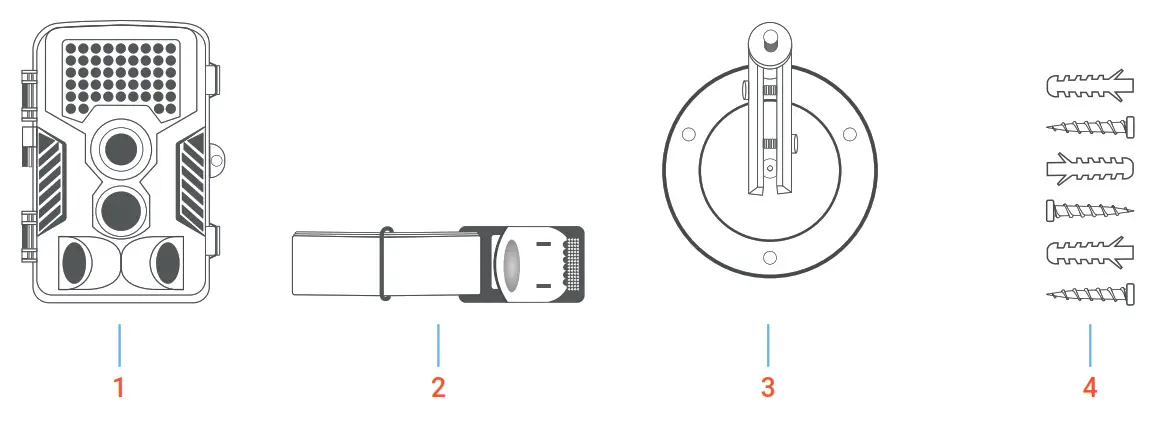 REXING H1 Blackhawk Night Vision Trail Camera -What’s in the box.