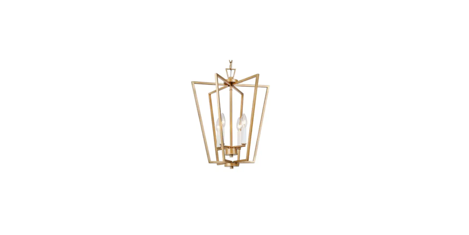 Uolfin 5069610 4-light Brushed Gold With Geometric Shape Modern-contemporary Cage Chandelier Installation Guide