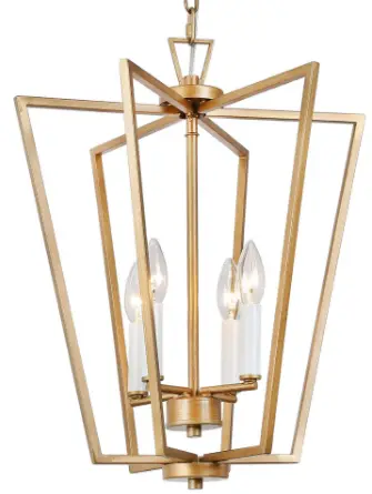 Uolfin-5069610-4-Light-Brushed-Gold-with-Geometric-Shape-Modern-Contemporary-Cage-Chandelier-PRODUCT