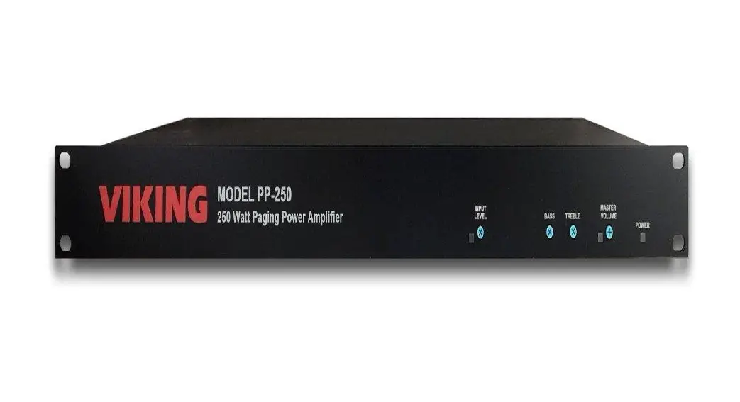 Viking Pp-250 250 Watt 70v Paging Power Amplifier User Manual