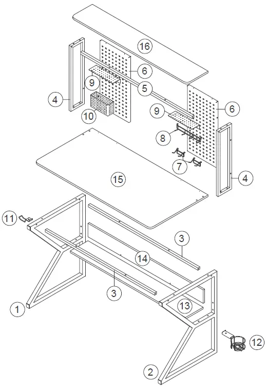 Tribesigns-HOGA-NY005-Rectangular-Black-Wood-Computer-Gaming-Desk-FIG-2