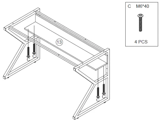 Tribesigns-HOGA-NY005-Rectangular-Black-Wood-Computer-Gaming-Desk-FIG-9