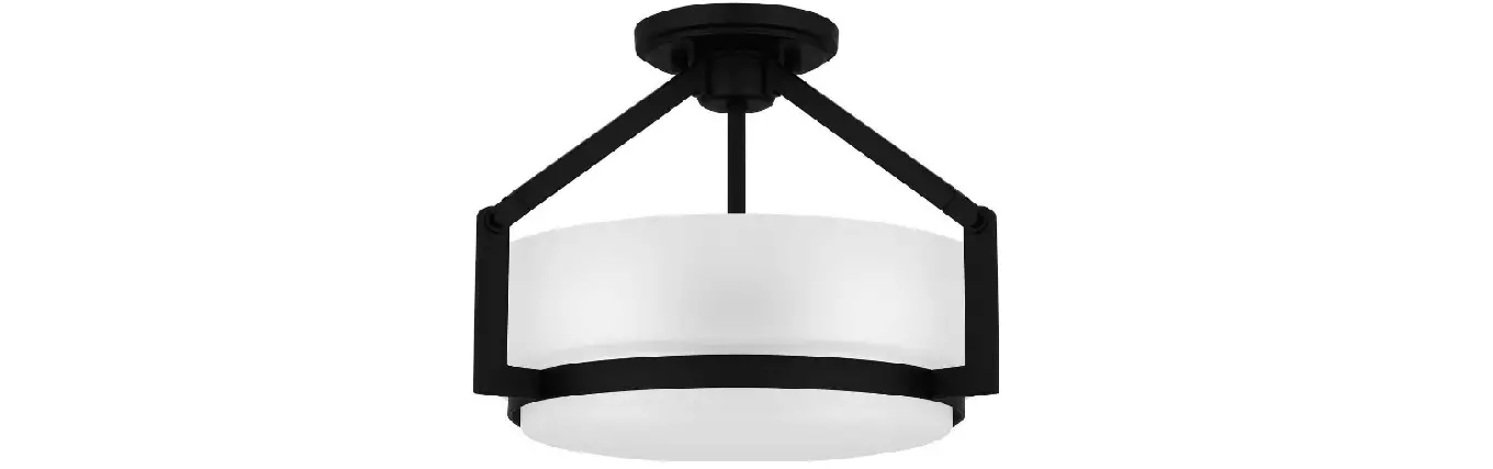 Quoizel Qsf5598ab Collinham 14.25 Inch 2-light Matte Black Semi-flush Mount Installation Guide