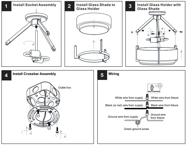 QUOIZEL QSF5598AB-Collinham-14.25-Inch-2-Light-Matte-Black-Semi-Flush-Mount-fig-4