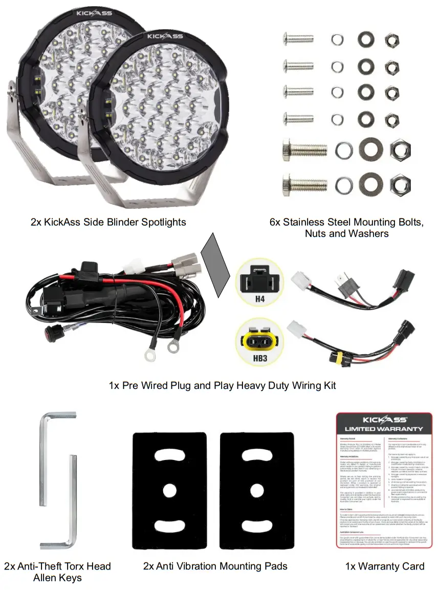 KICKASS KASBSPOTLT Side Blinder Spot Lights - fig