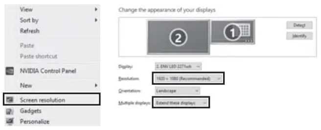 INSIGNIA NS-PU32H4A USB to HDMI Multi - ADJUSTING DISPLAY SETTINGS
