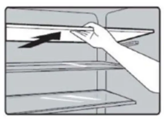 Shelves in the Freezer Cabinet