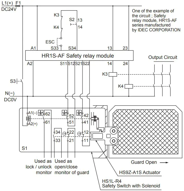 IDEC HS1L Series Spring Locking Interlock Switch - Figure 23
