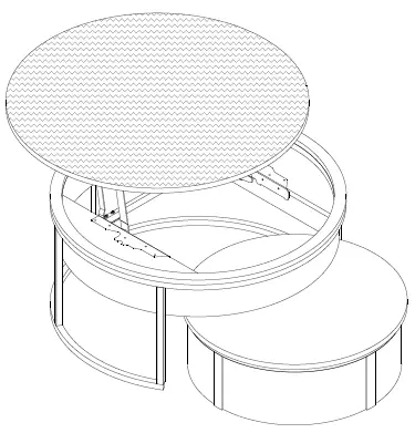 ASHLEY-T964-8 -Living-Room-Fridley-Nesting-Coffee-Table-FIG-5