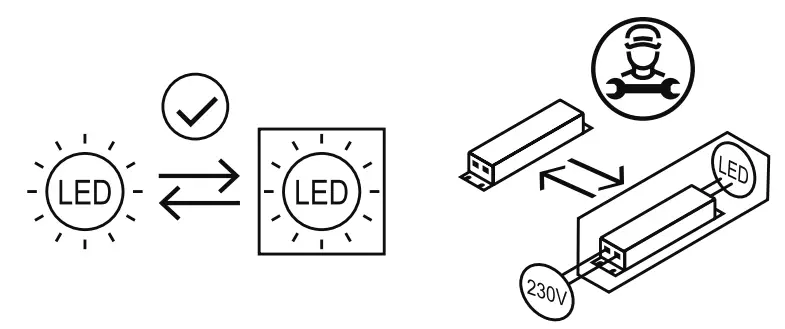 Knightsbridge BT14ACTEMS Adjustable Emergency LED Bulkhead - Fig 4