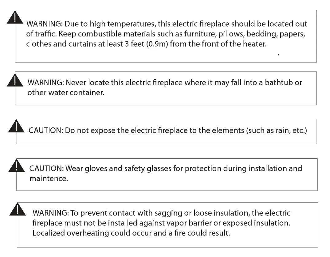 BLT-999W-3-S Curved Wallmount Electric Fireplace - LOCATING FIREPLACE