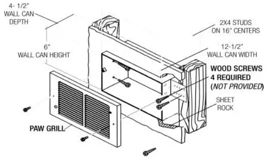King Electrical Pic A Watt Ultra Designer Wall Heater-fig4