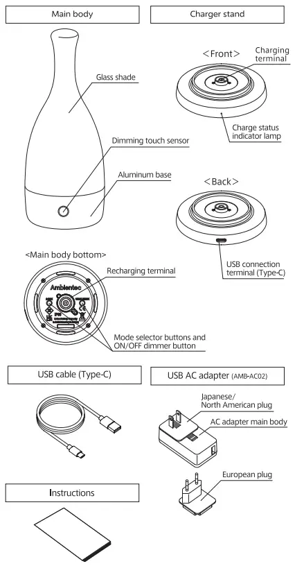 Ambientec-BL002-11S-Matte-Silver-LED-Table-FIG-1