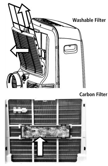 Whynter BTU Portable Air Conditioner With Heater - Washable Pre-filter and Carbon filter