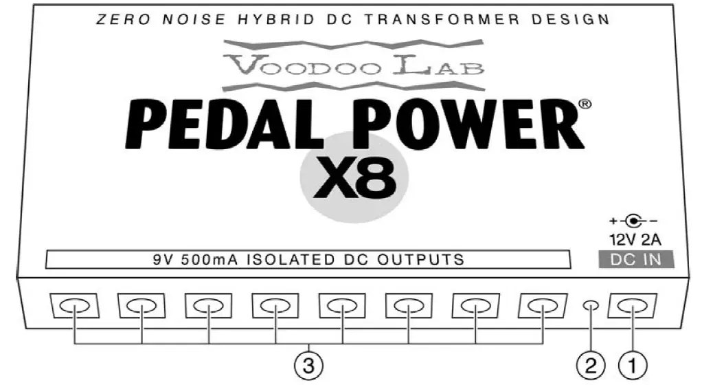 VOODOO LAB Pedal Power X8 connection