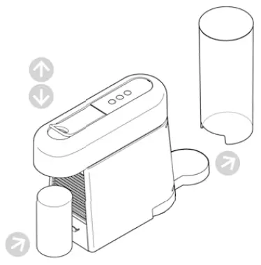 NESPRESSO Essenza Plus D Cherry Red -- Emptying the 1