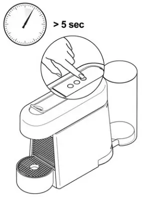 NESPRESSO Essenza Plus D Cherry Red -- With machine