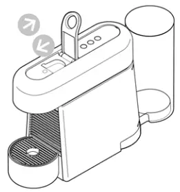 NESPRESSO Essenza Plus D Cherry Red -- and close